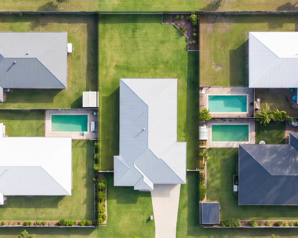Satellite view of the property with its official boundary.